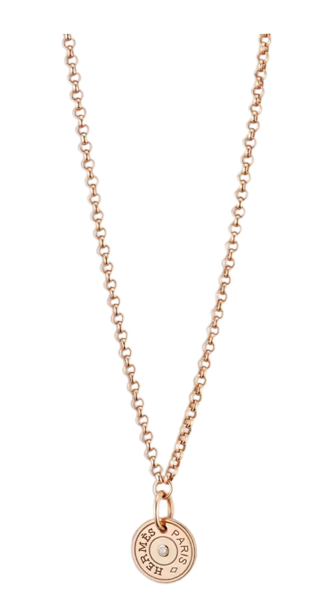 Hermès Ex-Libris Pendant - Rose Gold
