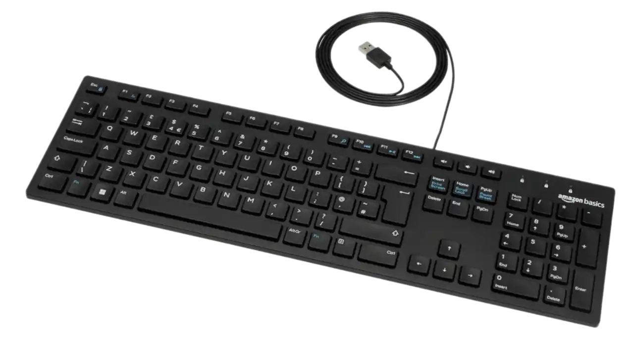 Amazon Basics Full Size Wired Keyboard