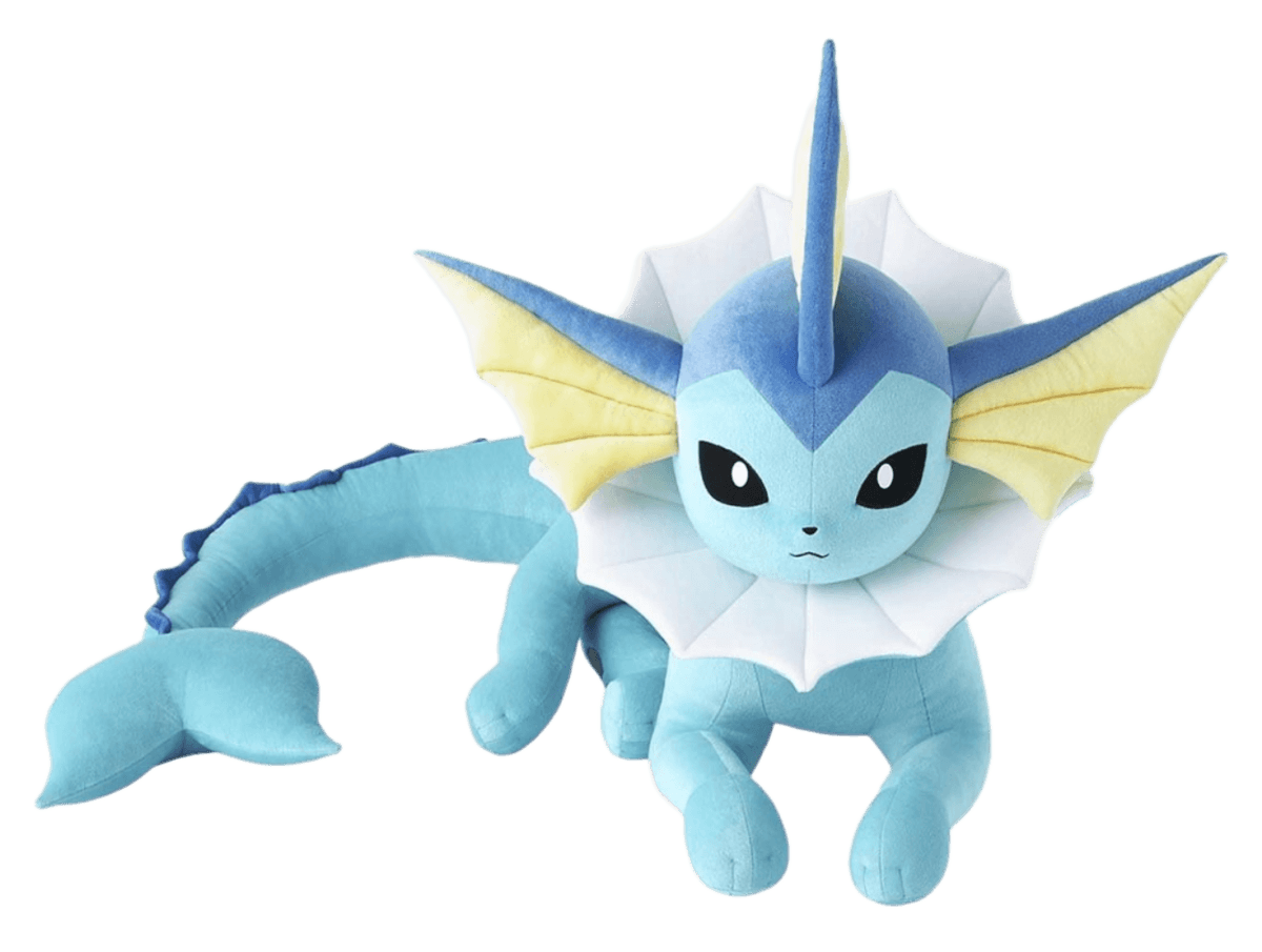 Vaporeon Pokédex-Size Poké Plush 26-Inch