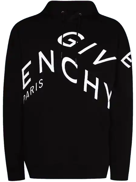 Givenchy Refracted Embroidered Logo Hoodie - Black/White