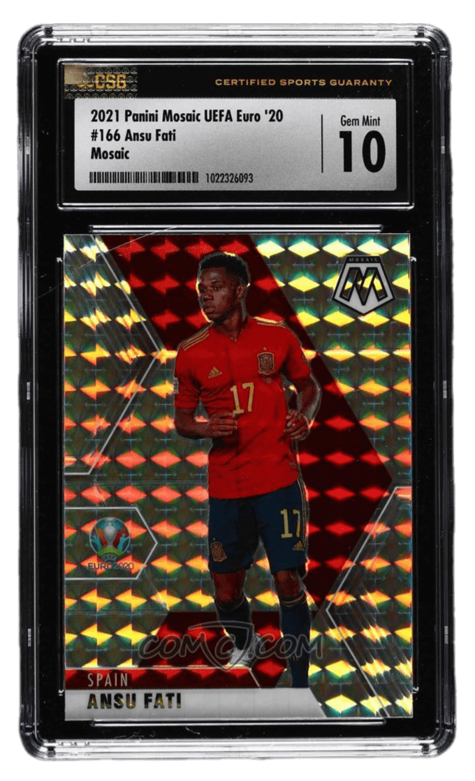 2021 Panini Mosaic UEFA Euro 2020 - Silver Mosaic Prizm #166 - Ansu Fati CSG 10