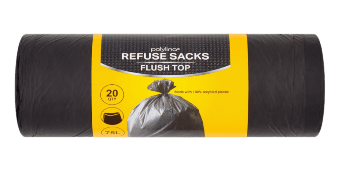 Black Garbage Bags - 20 Pack