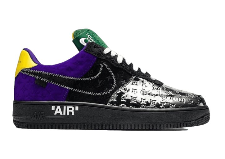 Louis Vuitton Nike Air Force 1 Low - By Virgil Abloh Black Metallic Silver