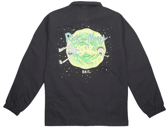 BAIT x Rick And Morty Portal Coaches Jacket - Black