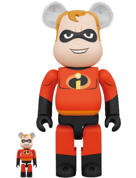 Bearbrick Disney Pixar Mr. Incredible 100% & 400% Set
