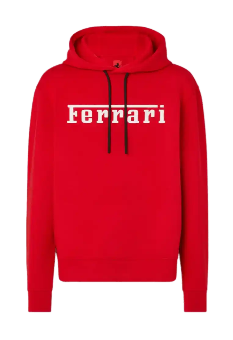 Scuba Sweatshirt With Ferrari Logo - Rosso Corsa
