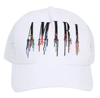 AMIRI Embroidered Paint Drip Core Logo Cap - White