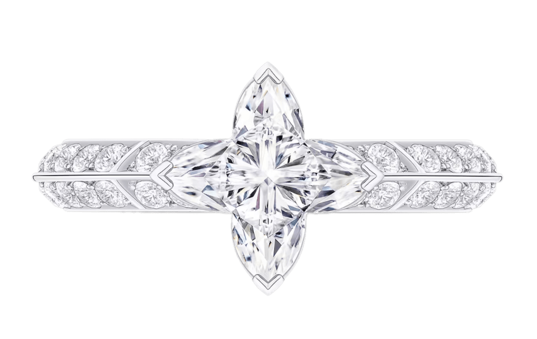 LV Diamonds Pavé Solitaire, LV Monogram Star Cut