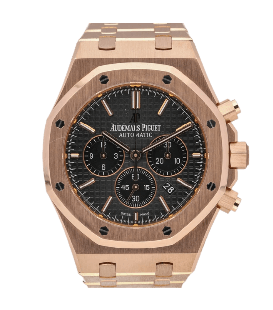 Audemars Piguet Royal Oak Black Dial - 41mm, Rose Gold (2016)