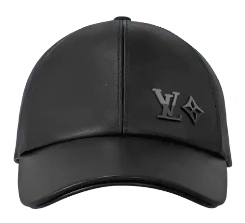 LV Dual Leather Cap - Black