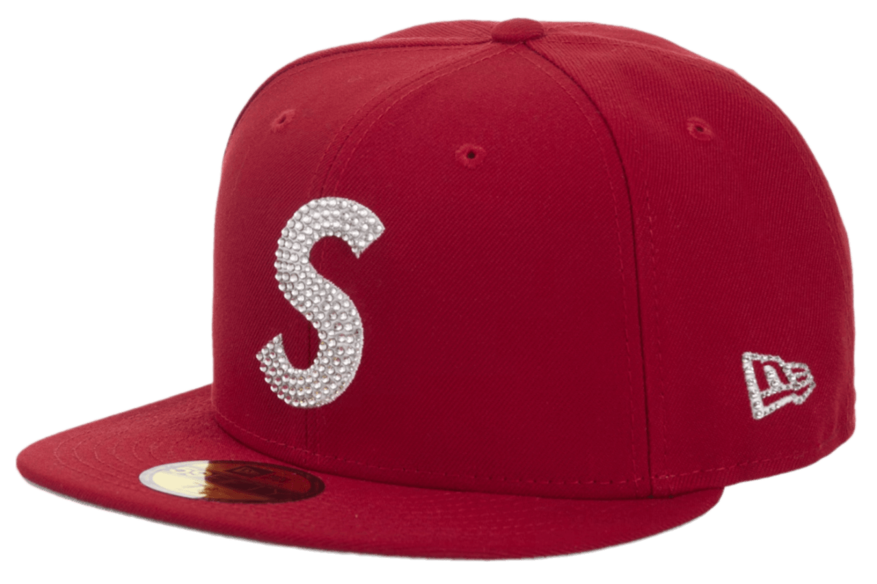 Supreme Swarovski S Logo New Era 59Fifty Fitted Hat - Red