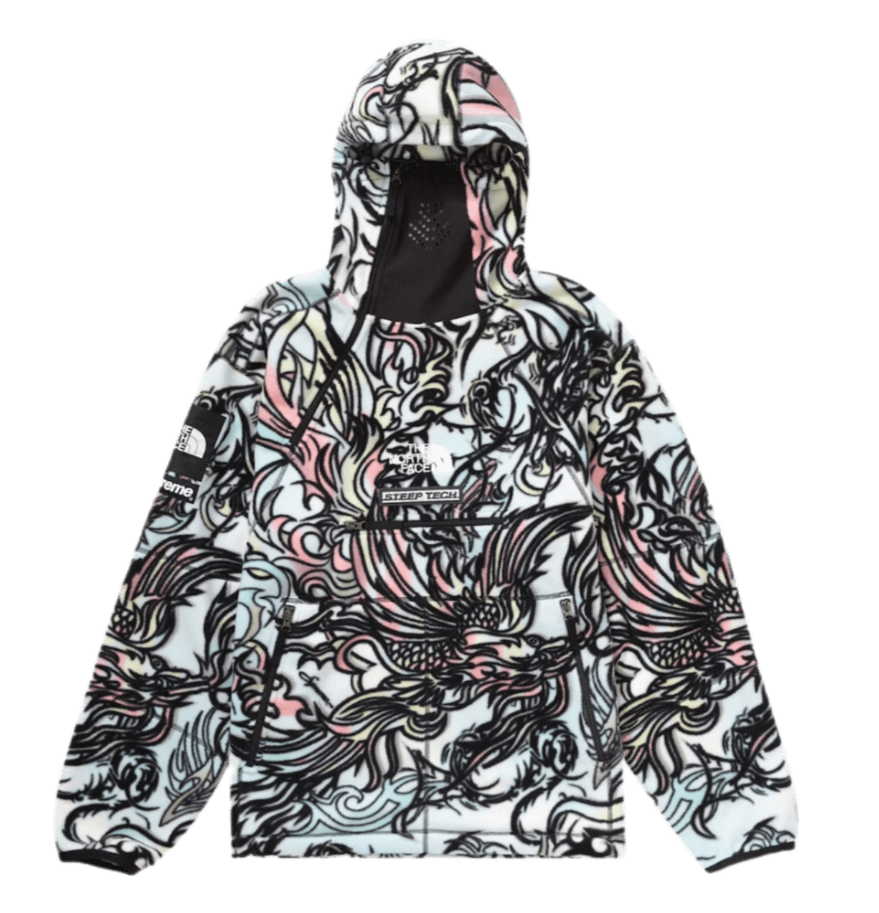 Supreme The North Face Steep Tech Fleece Pullover - Multicolor Dragon