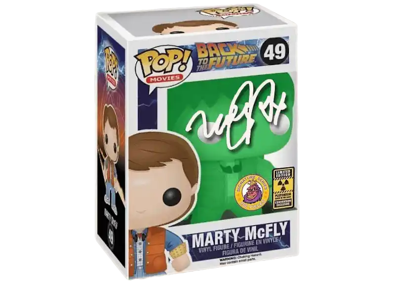 Movies Back To The Future Marty McFly Plutonium Glow Signed By Michael J. Fox LE 200 Figure 49