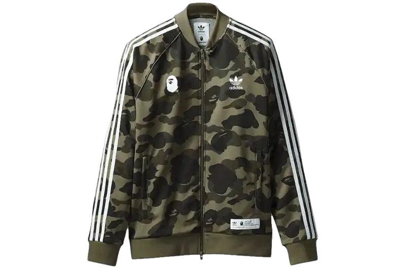 BAPE x adidas adicolor Track Top - Olive Cargo