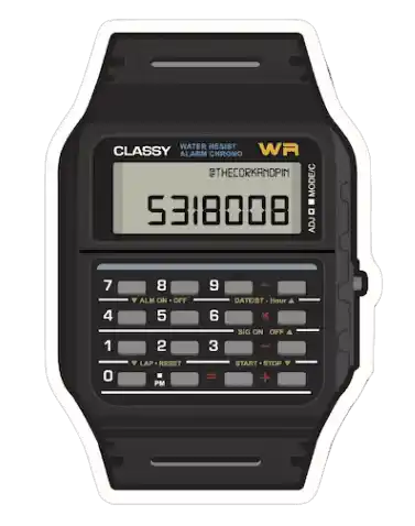 Casio Calculator Watch Sticker