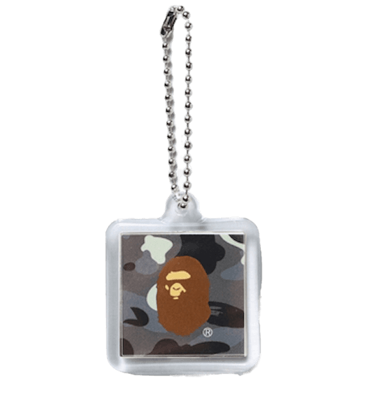 BAPE Ape Head City Camo Keychain - Black