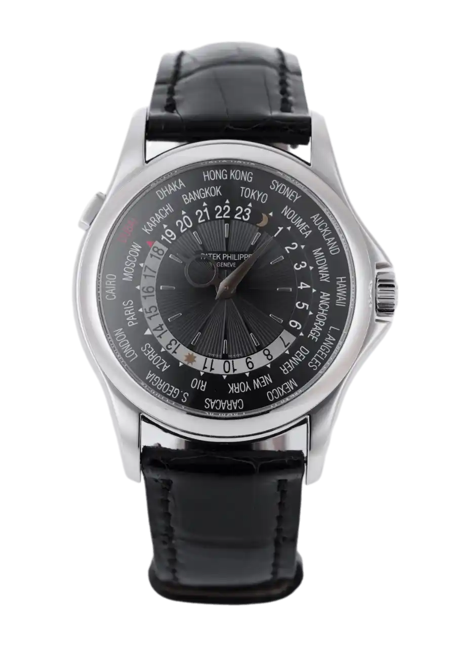 Patek Philippe World Time Dubai Edition Black Dial - 39.5mm, Platinum