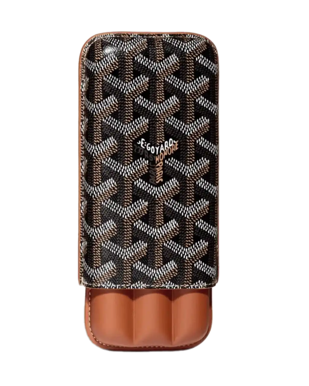 Goyard Churchill 3 Cigar Case - Black and Tan