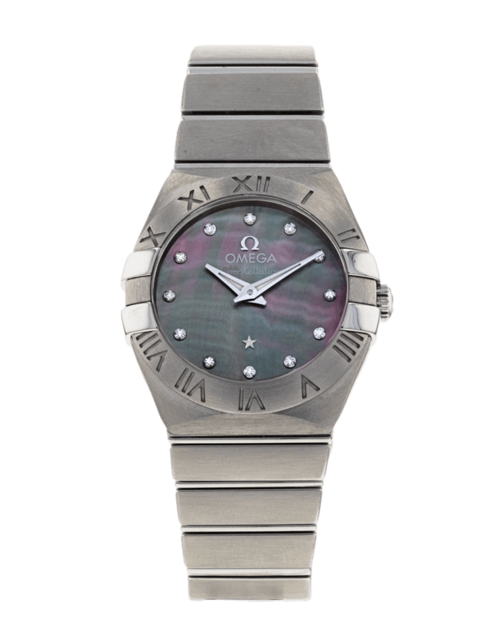 Omega Constellation Mother of Pearl - Black - Diamond Dial - 24mm, Steel (2018)