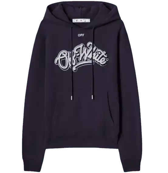 OFF-WHITE C/O Chicago Bulls Hoodie - Navy/White/Light Blue