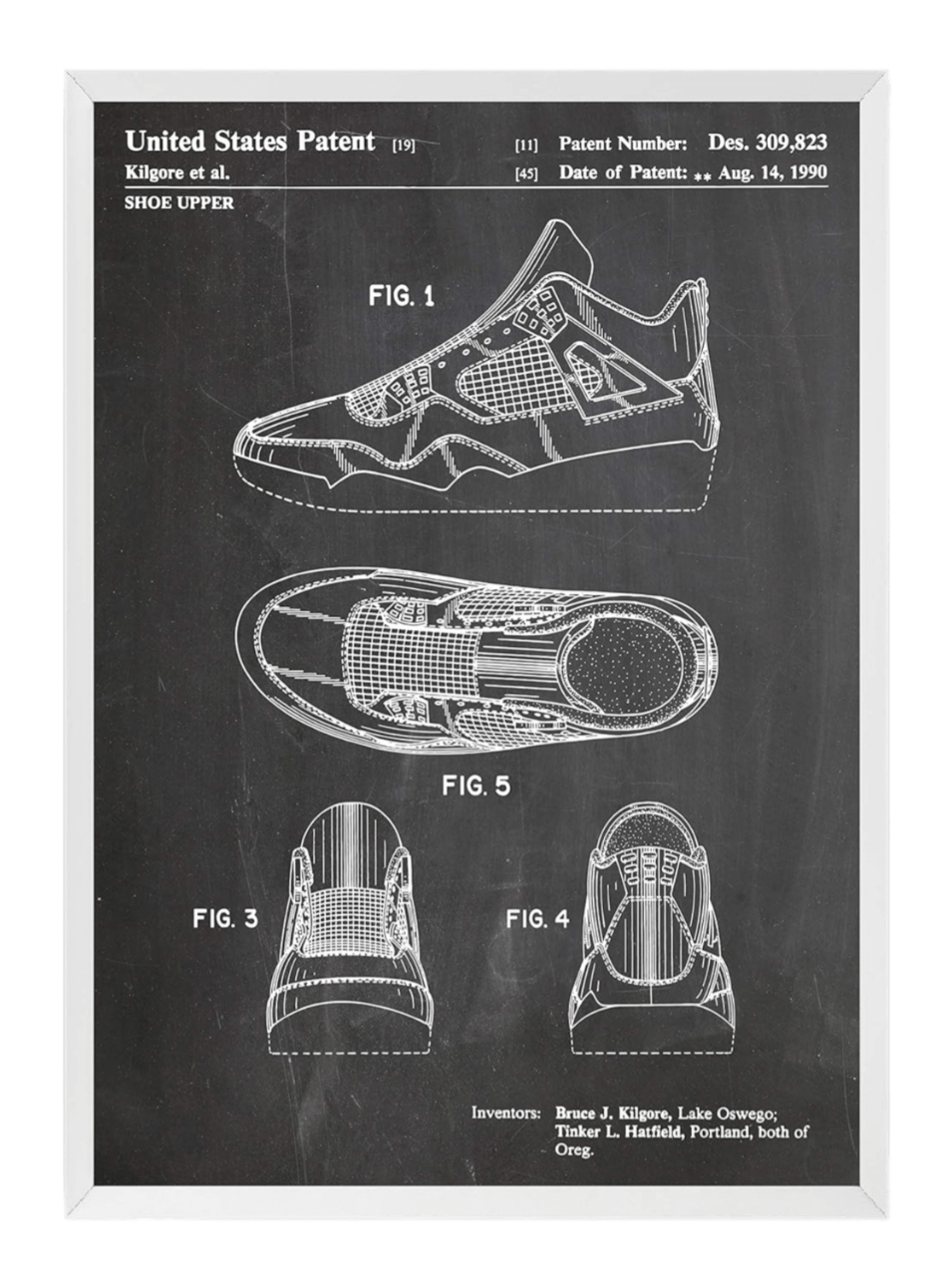 Magic Posters Air Jordan 4 1990 Patent Print