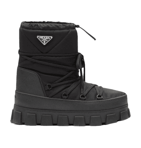 Prada Nylon Gabardine Après Ski Booties - Black