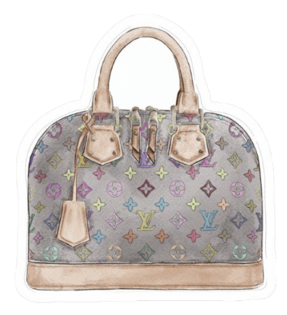 LV Monogram Handbag Sticker