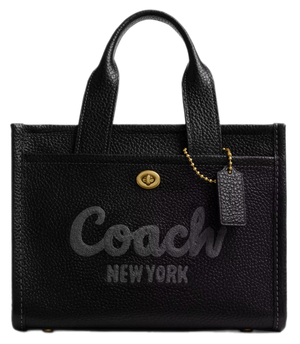 Coach Cargo Tote Bag 26 - Pebble Leather/Brass/Black