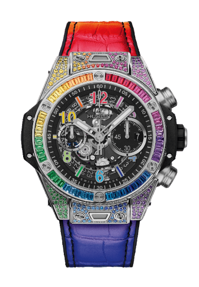 Hublot Big Bang Unico Titanium Rainbow - 44mm, Titanium, Gemstones