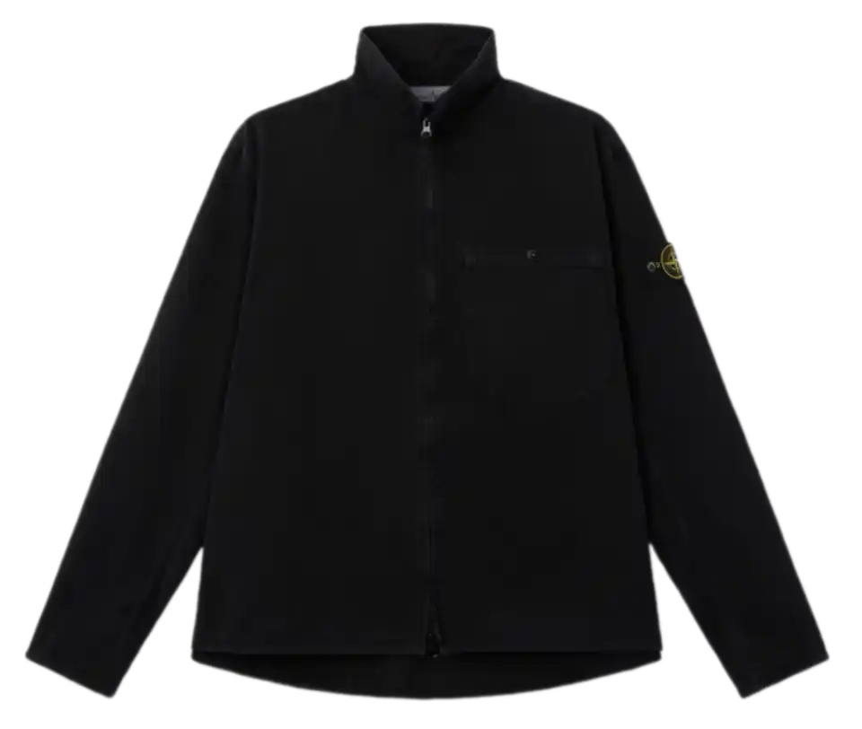 Stone Island Organic Panama Cotton 'Old' Effect - Black