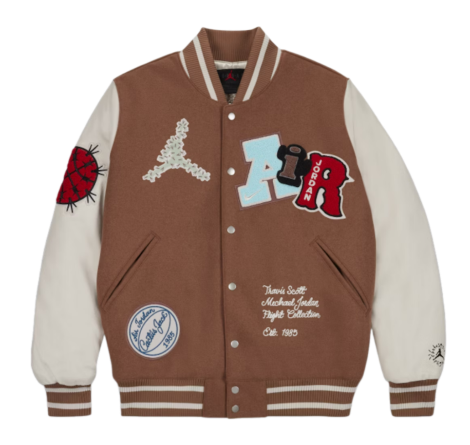 Travis Scott x Jordan Varsity Jacket - Antique Brown