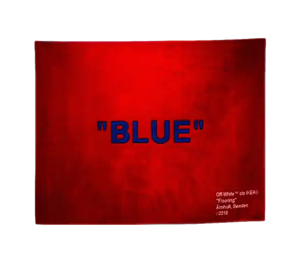 Virgil Abloh x IKEA "BLUE" Rug 250x200 CM - Red/Blue
