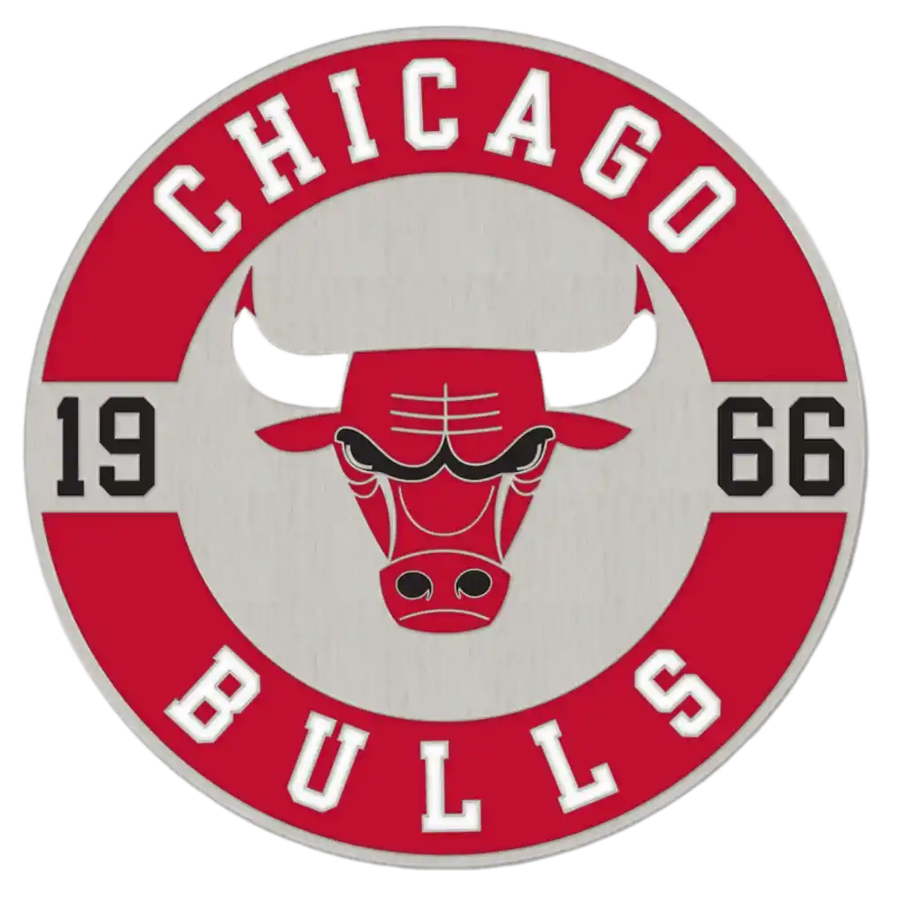 Chicago Bulls Round Enamel Pin Badge
