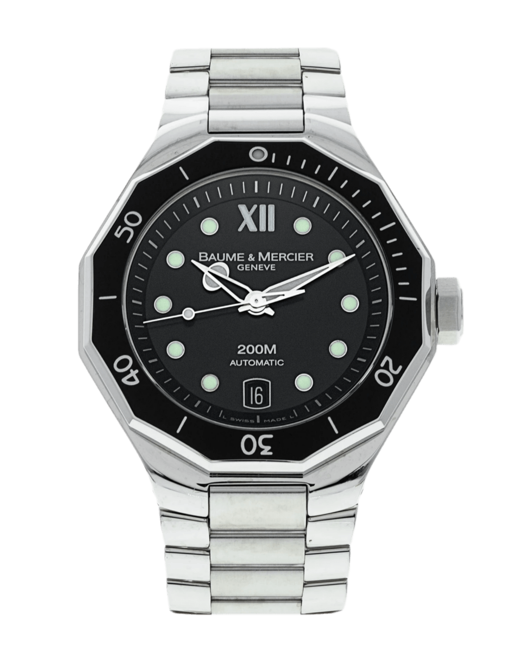 Baume et Mercier Riviera Black Dial - 40mm, Steel (2003)