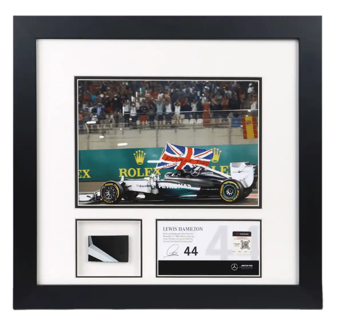 Lewis Hamilton 2014 'British Flag' Bodywork & Photo - Abu Dhabi GP