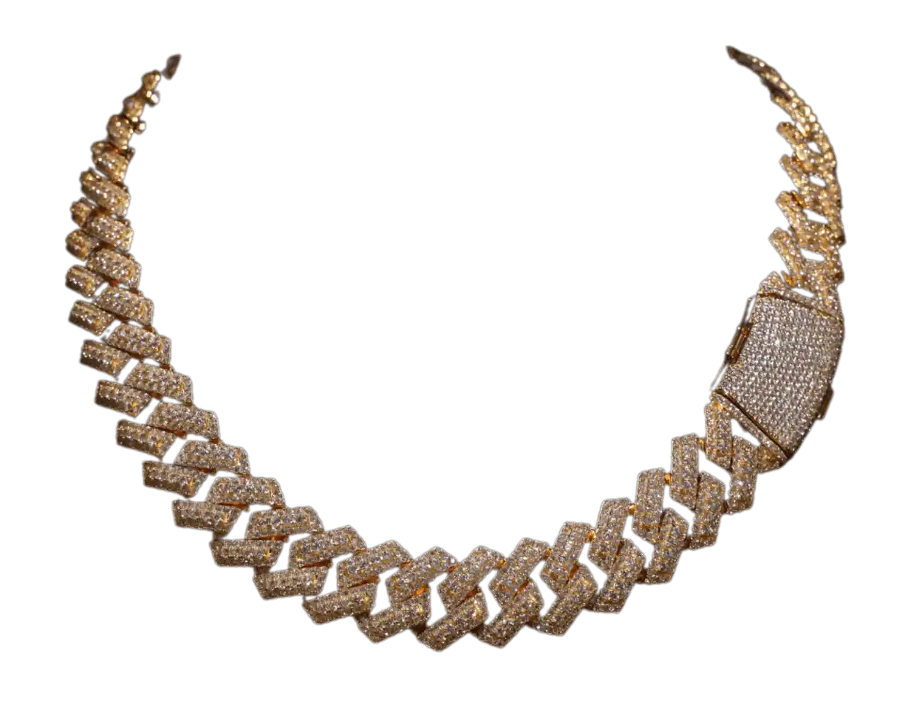 19mm Prong Cuban Link Chain 18" - Gold