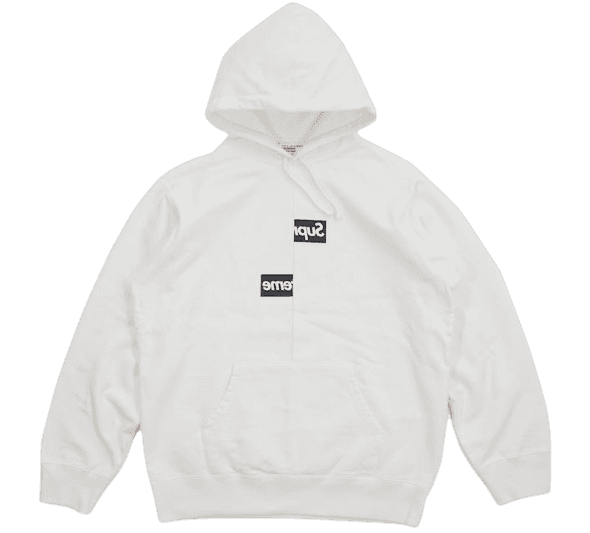 Supreme Comme des Garcons SHIRT Split Box Logo Hooded Sweatshirt - White