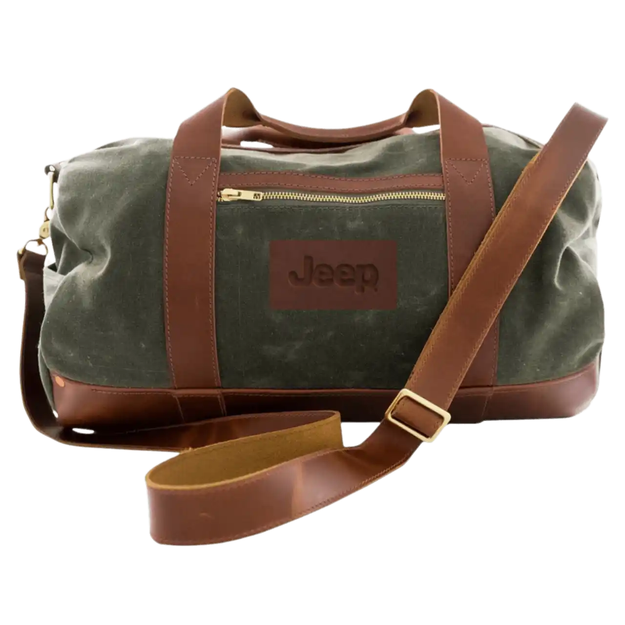 Jeep Tahoe Travel Duffle - Olive and Saddle Brown
