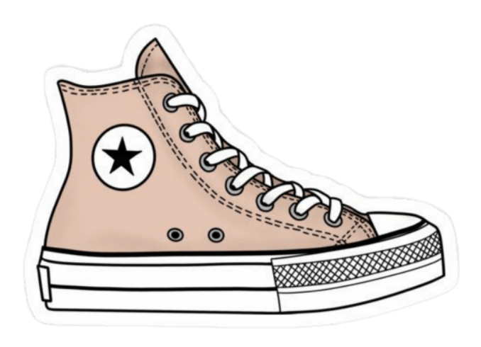 Converse High Top Sneaker Sticker