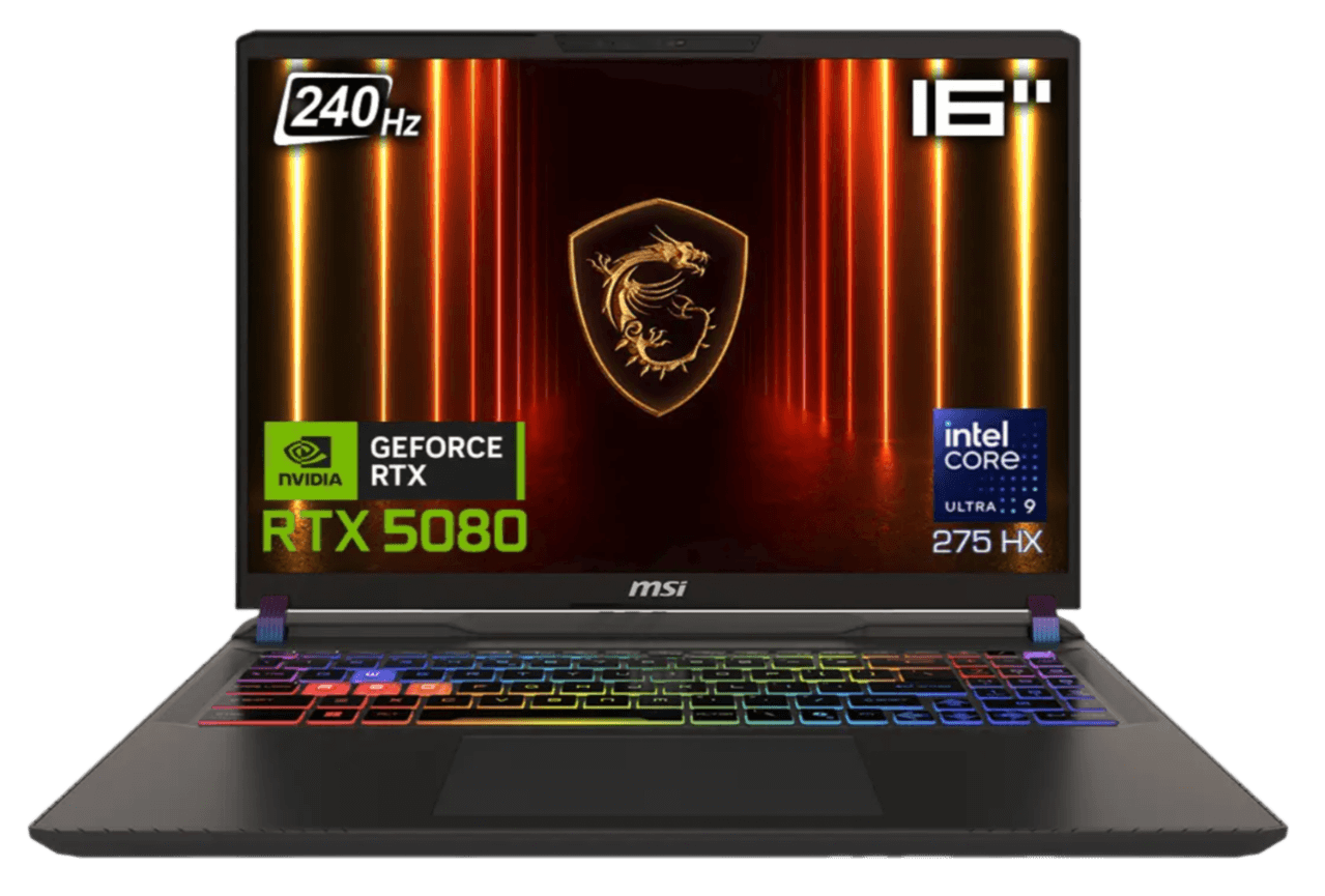 MSI Vector 16 Intel Core Ultra 9 32GB RAM 1TB SSD RTX 5080 240Hz 16 Inch Gaming Laptop