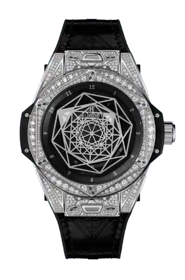 Hublot Big Bang Sang Bleu Steel Pavé - 39mm, Steel, Diamonds