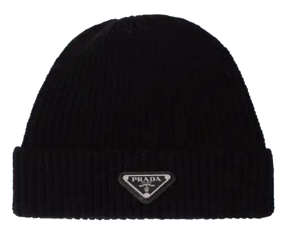 Prada Wool And Cashmere Beanie - Black