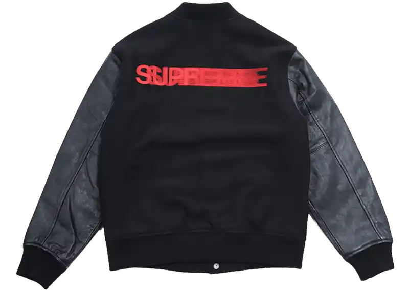 Supreme Motion Logo Varsity Jacket - Black