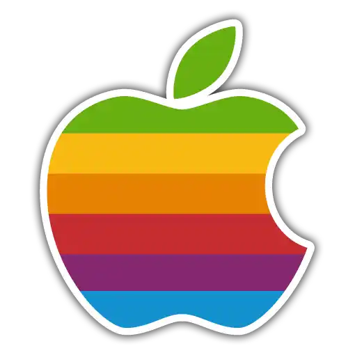 Apple Rainbow Logo Sticker