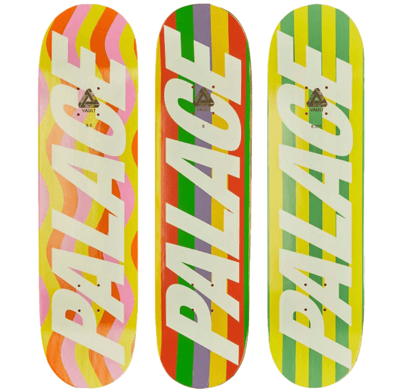 Palace x Gucci Multicolor Skateboard Deck Set - Stripes/Waves