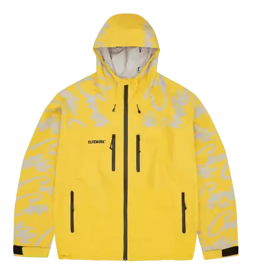 Corteiz Elitework Waterproof Shell Jacket - Yellow