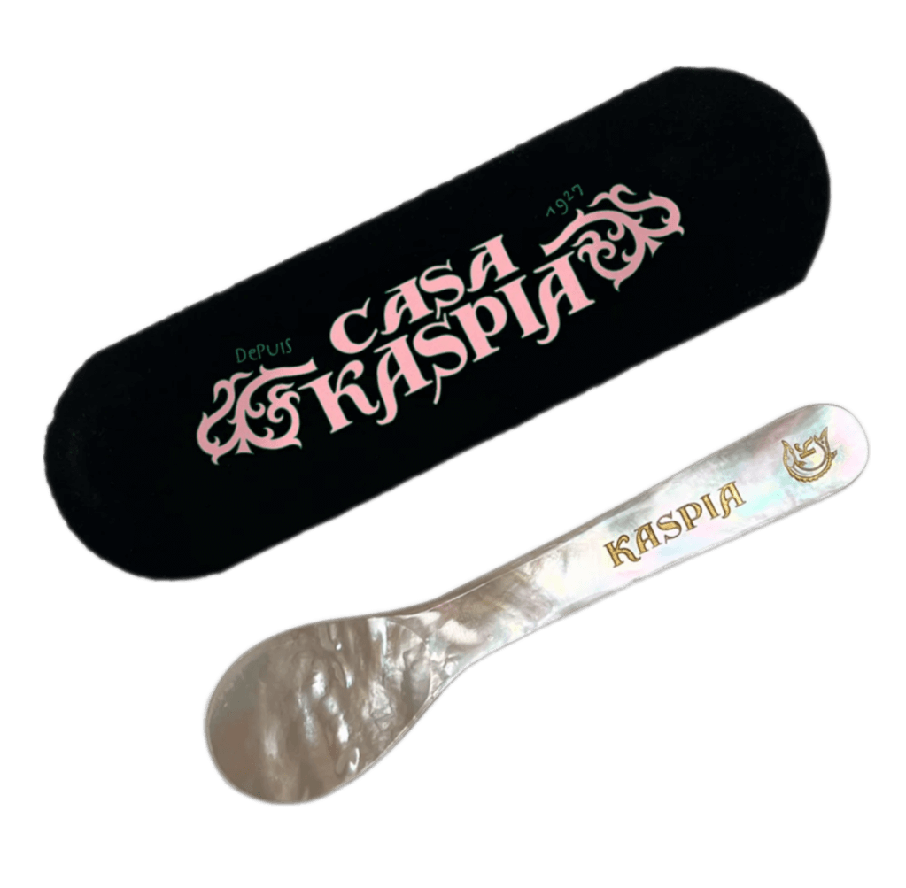 Casablanca Casa Kaspia Mother Of Pearl Caviar Spoon - Ecru