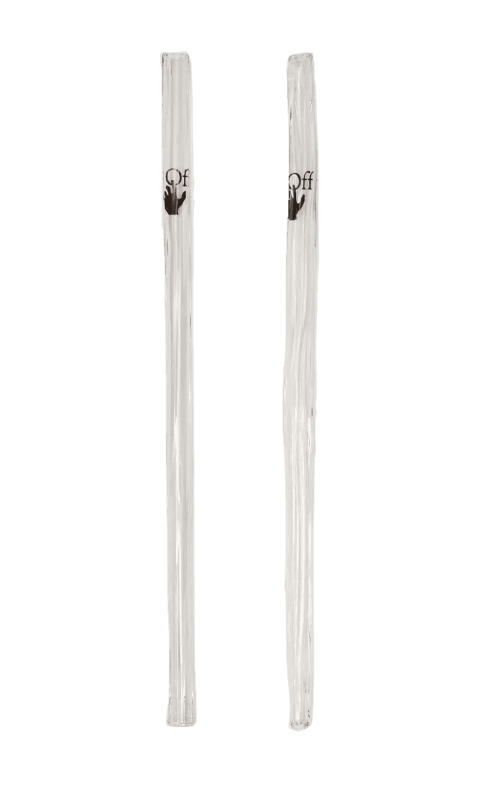 Off White Crumple Straw Set