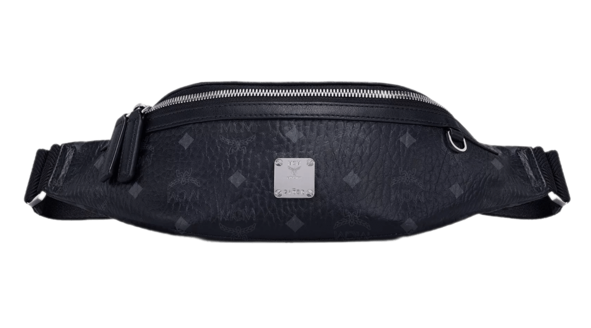 MCM Fursten Belt Bag in Visetos - Black