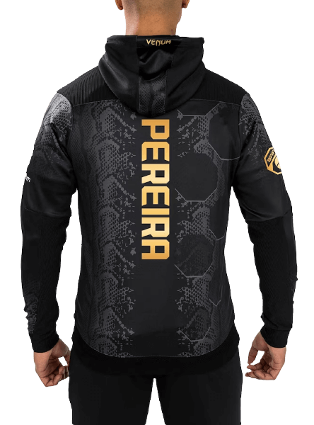 Venum Black/Gold Alex Pereira Authentic Fight Night Full-Zip Champion Walkout Hoodie